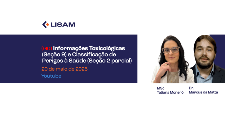 Webcast Smart Compliance | Informações Toxicológicas (Seção 9) e Classificação de Perigos à Saúde (Seção 2 parcial)